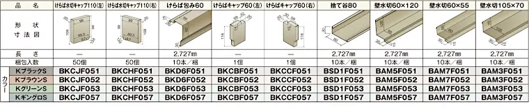ニチハ センタールーフ 横暖ルーフαS 仕様表4
