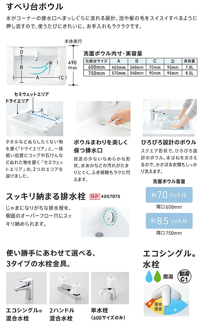 Bシリーズ TOTO 洗面化粧台 洗面台 激安 格安 安い 価格 値引き率 割引率 見積もり イメージ01